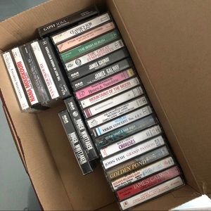 Box of cassette tapes